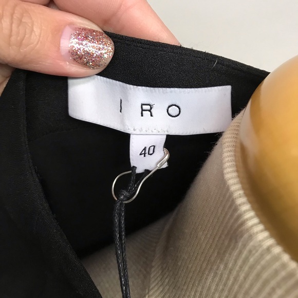 NWT IRO Paris black Front tie top - Picture 3 of 5